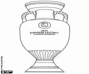 Colorear El trofeo de la Eurocopa