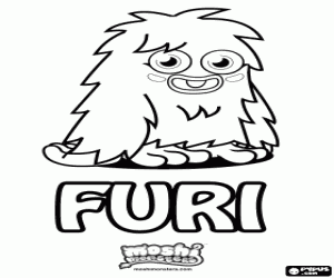 Colorear El troll de Moshi Monsters, Furi