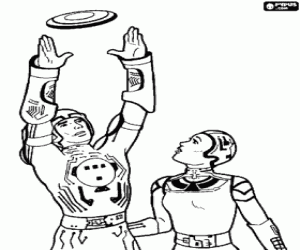 Colorear Tron y Yori con el disco de luz