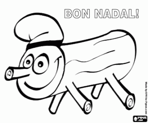 Colorear El Tronco de Navidad, en catalán