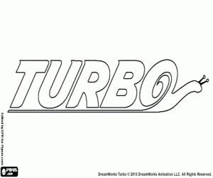 Colorear Turbo, el logo de la película 