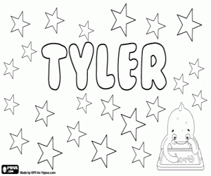 Colorear Tyler, nombre inglés