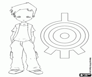 Colorear Ulrich,personaje de Código Lyoko