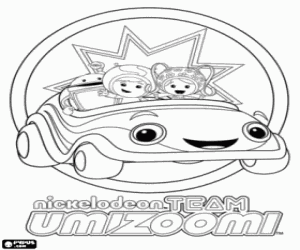 Colorear Umizoomi en el Umi Auto