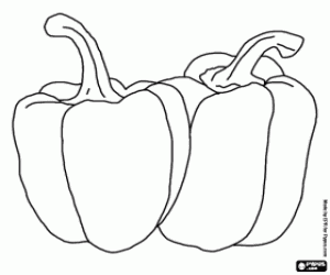 Colorear Un par de pimientos morrón