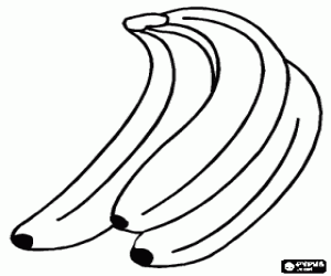 Colorear Un racimo de plátanos