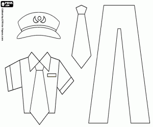 Colorear Uniforme del piloto de avión
