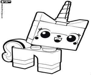Colorear Unikitty, la unicornio de Lego