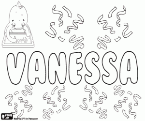 Colorear Vanessa, variante de Vanesa