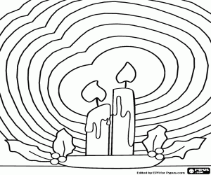 Colorear Velas de Navidad replandecientes