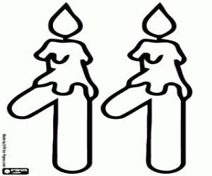 Colorear Dos velas y número once