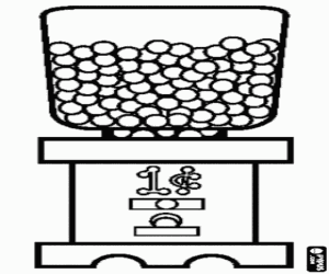 Colorear Venta de chicles de bola