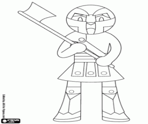 Colorear Un verdugo medieval con el hacha