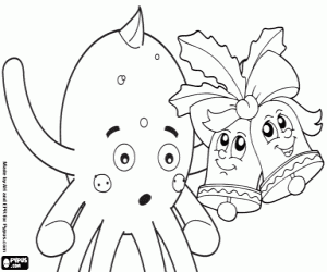 Colorear Villancicos de Pypus con campanas