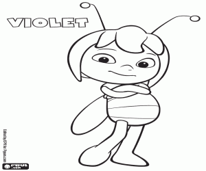 Colorear Violet,una abeja de Buzztropolis