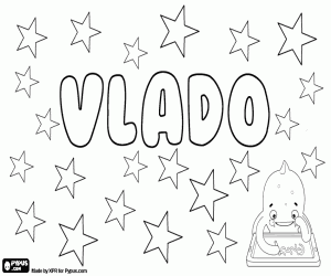 Colorear Vlado, nombre eslavo para niño