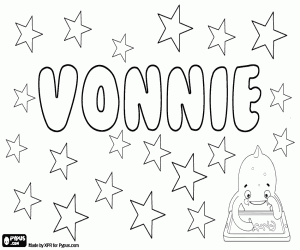 Colorear Vonnie, nombre unisex
