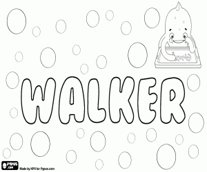 Colorear Walker, nombre de origen inglés
