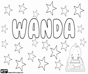 Colorear Wanda, nombre en varios idiomas
