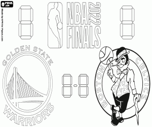 Colorear Warriors-Celtics,Finales NBA 2022