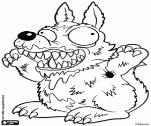 Colorear Waste Wolf, el lobo de los residuos
