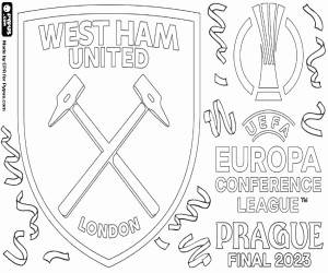 Colorear West Ham,campeón Conference 2023