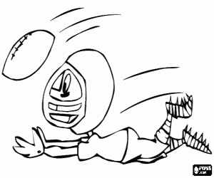 Colorear Wide receiver captura el balón