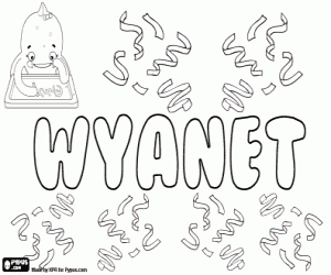 Colorear Wyanet, nombre femenino