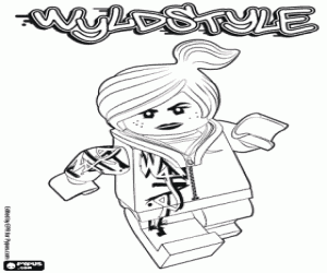 Colorear Wyldstyle, personaje de Lego