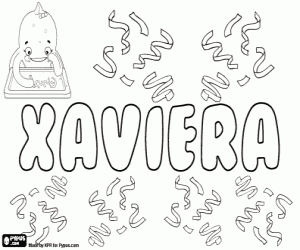 Colorear Xaviera, femenino de Xavier