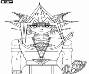 Colorear Yami, Faraón Athem de Yu-Gi-Oh