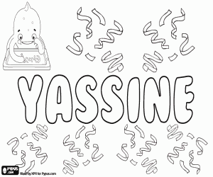 Colorear Yassine, variante de Yassin