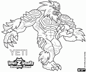 Colorear Yeti, Invizimals Otra dimensión