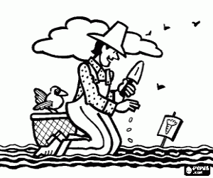 Colorear Yiempo de siembra en el huerto