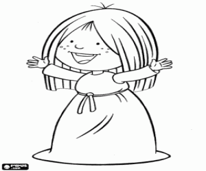 Colorear Ylvi, amiga de Vicky el Vikingo