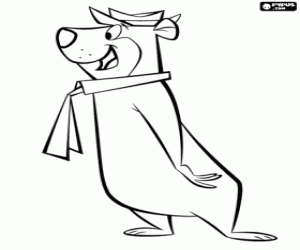 Colorear Yogi, el oso de Jellystone
