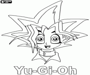 Colorear Yugi cuando era un niño