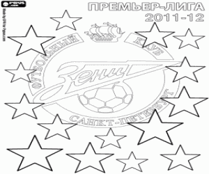 Colorear Zenit, campeón ruso 2011-2012