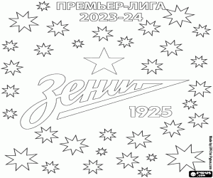 Colorear Zenit, campeón ruso 2023-2024