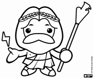 Colorear Zeus o Júpiter, el rey de los dioses