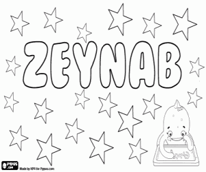 Colorear Zeynab, variante de Zaynab