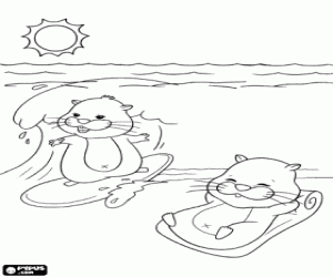 Colorear Zhu Zhu Pets en la playa