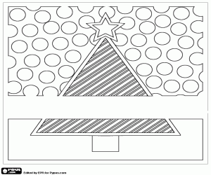 Colorear Árbol de Navidad en una tarjeta