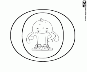 Colorear Ómicron, la letra griega y Pypus