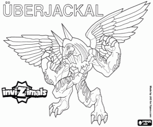 Colorear Überjackal, un mágico Invizimals