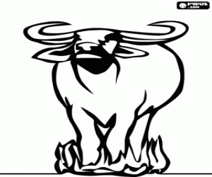 Colorear Un ñu en la sabana africana