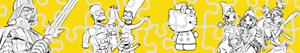 Colorear Puzzles de Personajes de dibujos