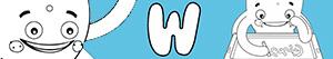Colorear Nombres de Niño con W